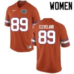 Women's Florida Gators #89 Tyrie Cleveland NCAA Nike Orange Authentic Stitched College Football Jersey NOG7162PP